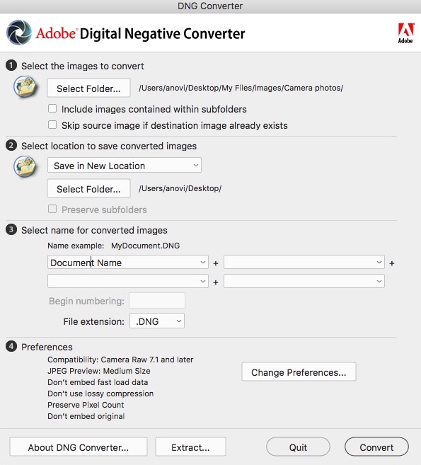 Adobe dng converter 10.1 mac